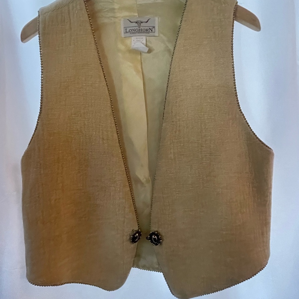 Butter Yellow Vest by Longhorn Brand for Women